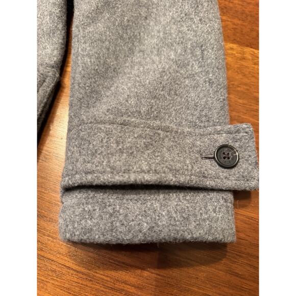 Size 14 Brooks Brothers Red Fleece Gray Toggle Coat Hooded Wool - Picture 6 of 16